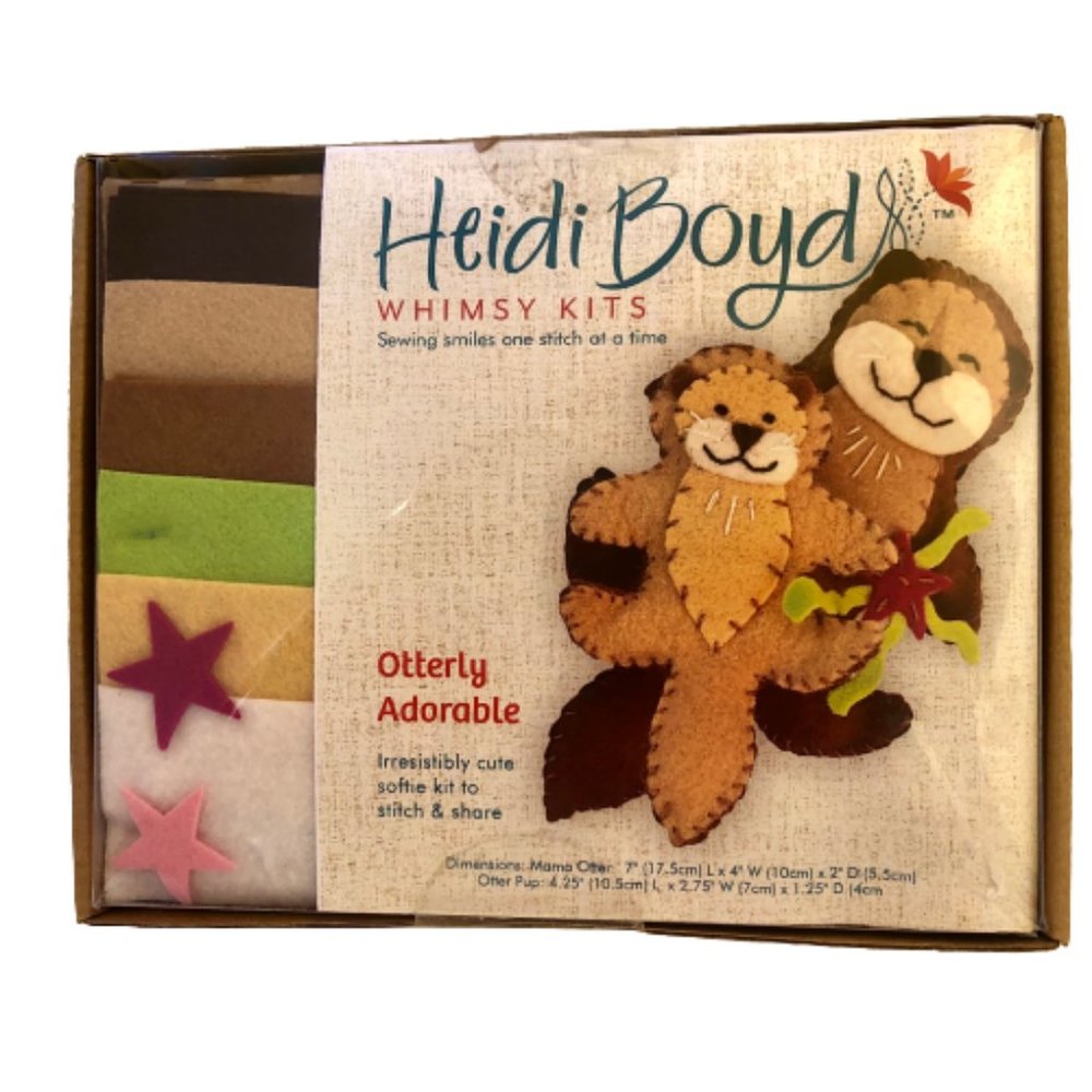 Needle Craft Kit Heidi Boyd Whimsy Kits Sea Otter & Pup SOFTIE STITCH